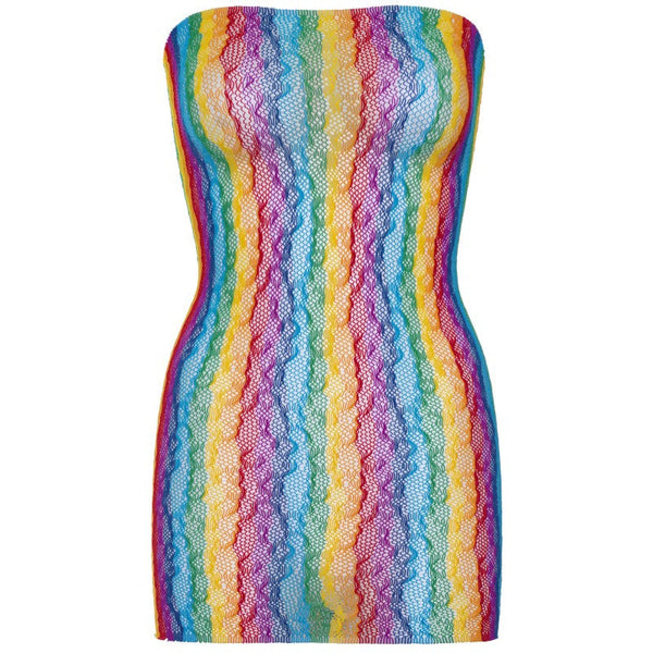 Rainbow leopard tube dress